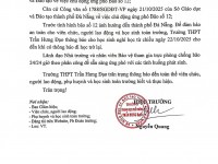 THÔNG BÁO NGHĨ HỌC BÃO SỐ 12