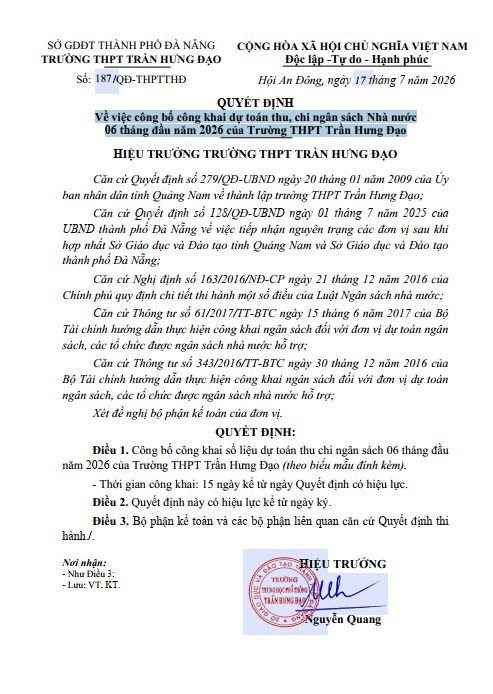 QD CÔNG KHAI