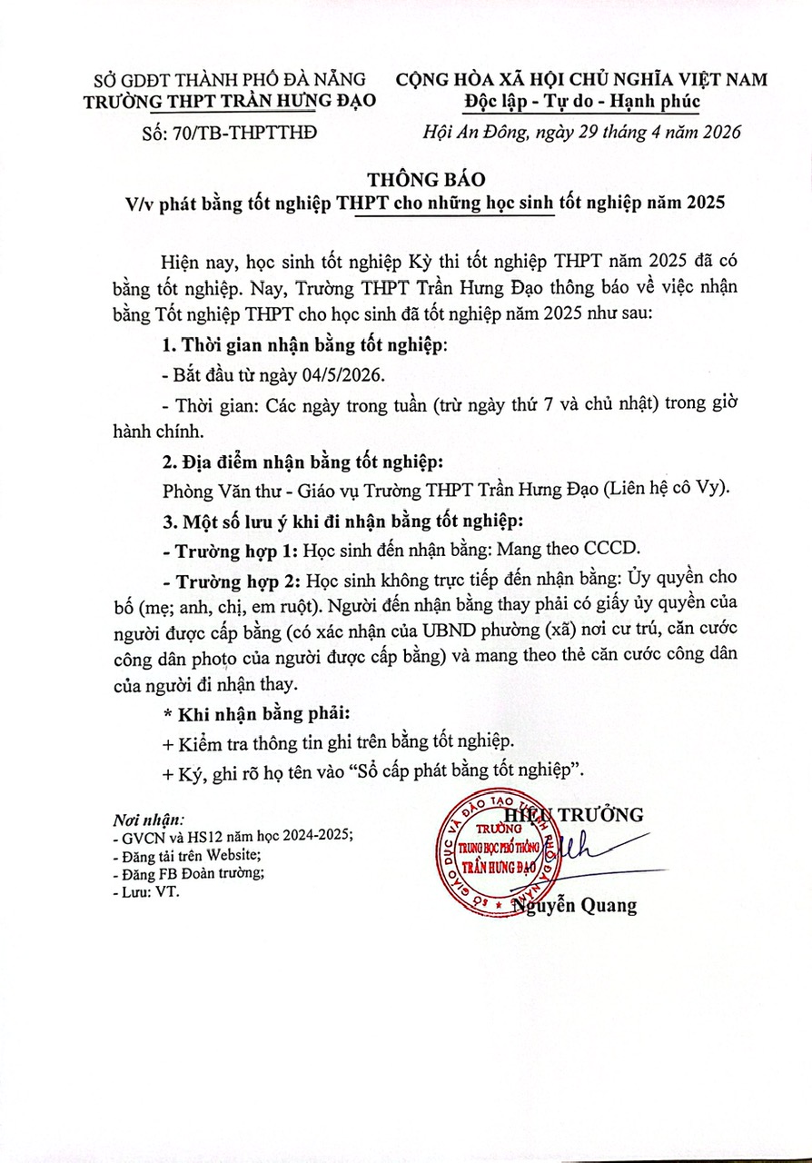 NHẬN BẰNG TN